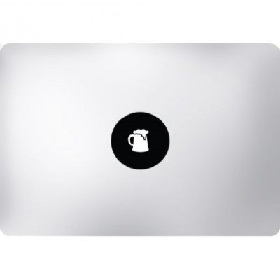 Bierkrug MacBook Aufkleber   Schwarz MacBook Aufkleber